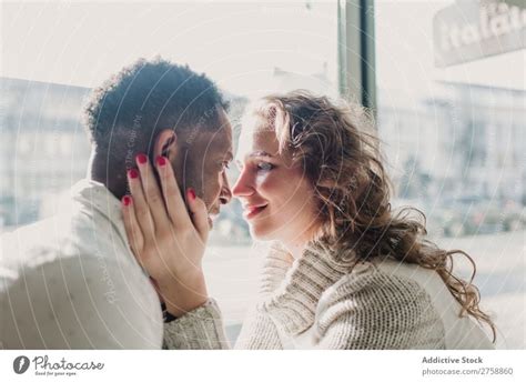 Traces Of Light On Faces Of Couple A Royalty Free Stock Photo From