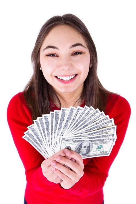 Woman Waving Money Stock Photo Image Of Business Looks 2791756