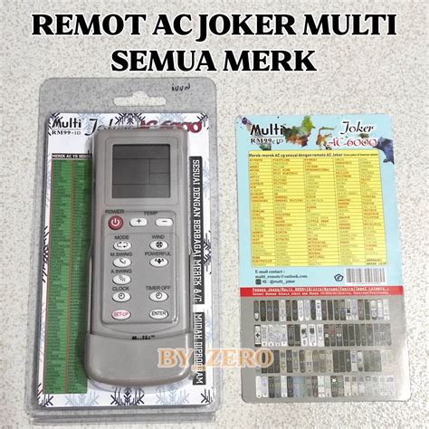 REMOT AC JOKER MULTI / REMOTE UNIVERSAL SEMUA MERK DAN TIPE | Lazada