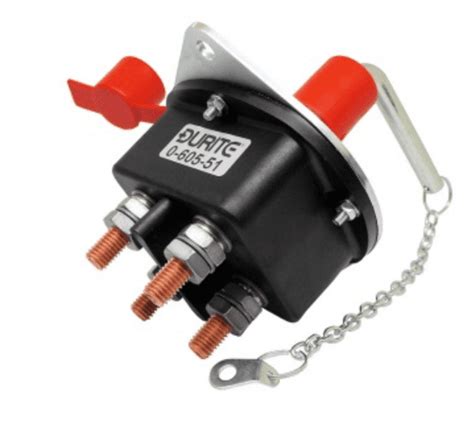 Double Pole Battery Isolator With Removable Key And Splashproof Cover