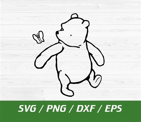 Classic Winnie The Pooh Svg Winnie The Pooh Outline Classic Pooh