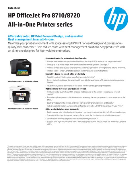 The 123.hp.com/ojpro8710 eprint is a free service that allows printing from any location to your printer. Hp Officejet 8710 Scanner Download / Printers, scanners ...