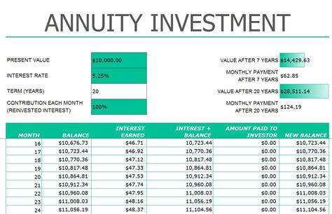 Annuity Investment Calculator Investment Annuity Calculator