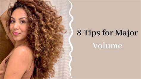 8 Tips For More Volume Voluminous Curly Hair Routine2c3a Curls Youtube