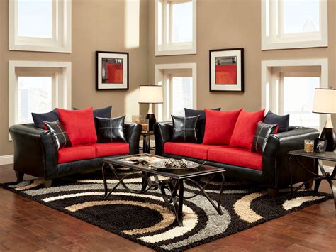 Living Room Ideas Red Black And White Kataulamacom