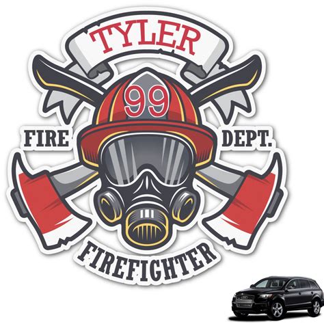 Custom Firefighter Graphic Car Decal Personalized Youcustomizeit