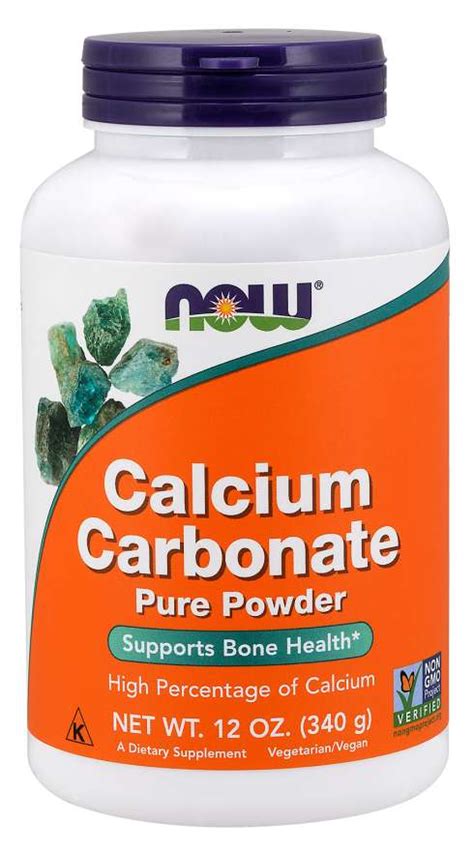 Calcium carbonate represents a dietary supplement that is generally used to increase the level of calcium in the organism however, calcium carbonate taking in recommended doses haven`t been associated with any risk while pregnant. Calcium Carbonate Powder - 12 oz : Fresh Health Nutritions