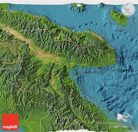 Satellite 3d Map Of Morobe