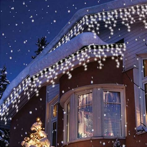 Christmas Garland Led Curtain Icicle String Light 220v 5m 96leds Fairy