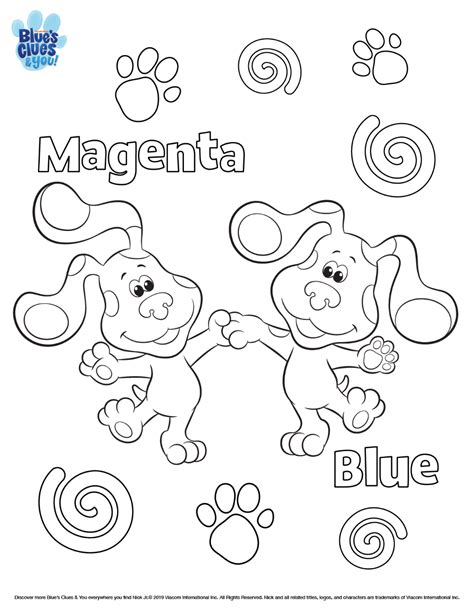 Blues Clues And You Printable Coloring Page Birthday Coloring Pages