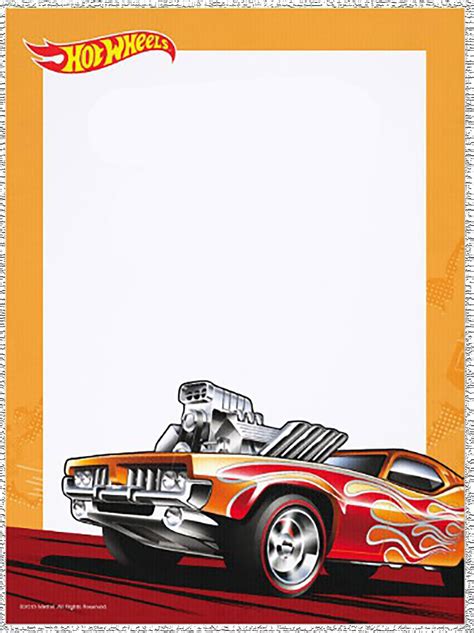 Free Printable Hot Wheels Invitation Templates For