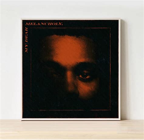 The Weeknd My Dear Melancholy Album Cover Music Poster Canvas Etsy
