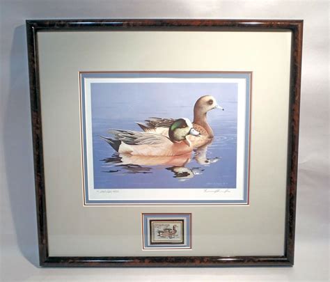 1984 Signed Federal Duck Print And Stamp Rw51 Framed Triple Etsy