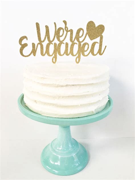 We've got the most amazing engagement party ideas that are going to get excitement sky high for your big day. We're Engaged Cake Topper / Engagement Party Decor / She ...