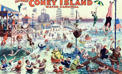 The Great Coney Island Water Carnival Wooden Jigsaw Puzzle
