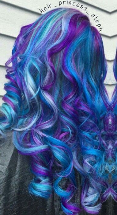 Blue Purple Dyed Hair Pretty Hair Color Hair Styles