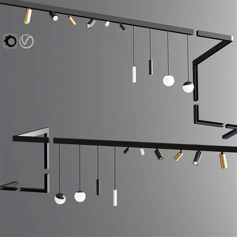Suspensions Modules Ceiling Track Light 3d Model Cgtrader