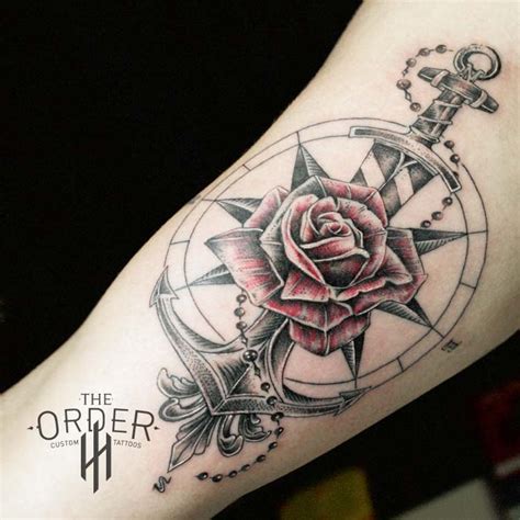 Rose Compass Anchor Sword Tattoo The Order Custom Tattoos