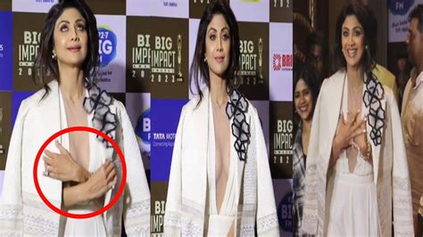 Shilpa Shetty Kundra Uncomfortable In Her Dress At Big Impact Award