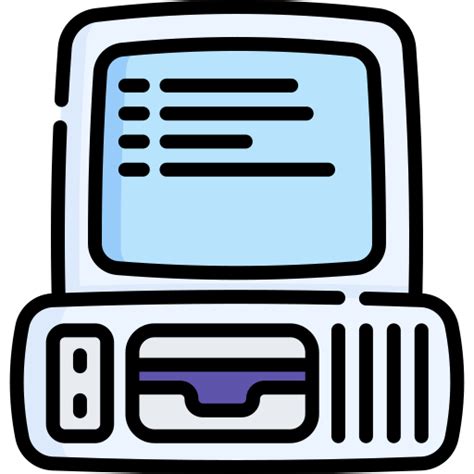 Old Computer Special Lineal Color Icon