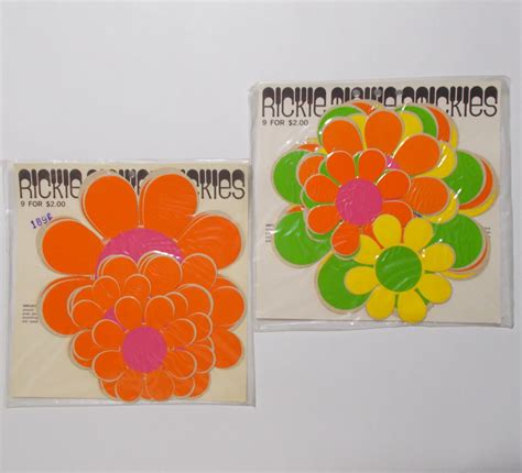Vintage Rickie Tickie Stickers Two Packs Flower Power Small Etsy