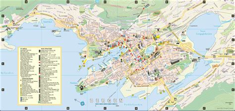 Turist Kart Over Bergen Norge Gaten Kart Over Bergen Norge Nord