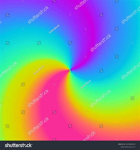 Rainbow Neon Swirl Background Radial Gradient Stock Vector Royalty