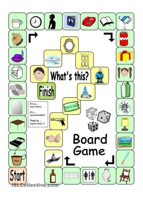 Board Game WhatÂ´s This Its A Esl Teaching Juegos Para