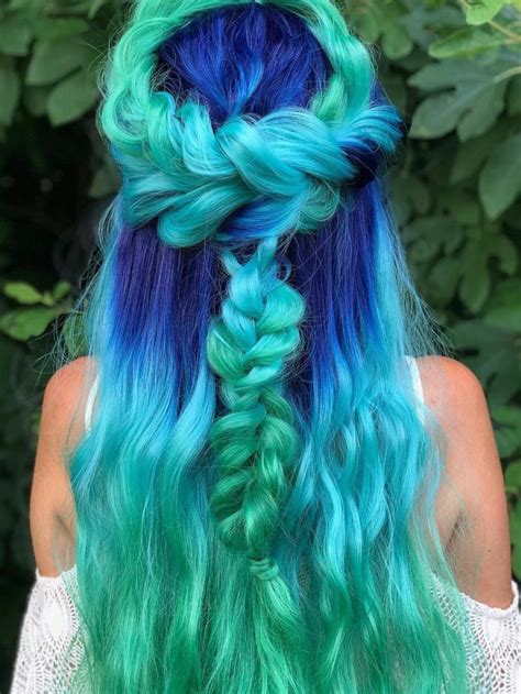 907 x 1560 jpeg 208 кб. Mermaid Moana Blue To Green Ombre Color Long Wave Lace ...