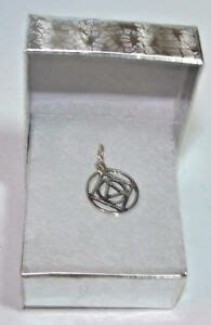 AA Sterling Silver Alcoholics Anonymous Dual Recovery Jewelry Pendant