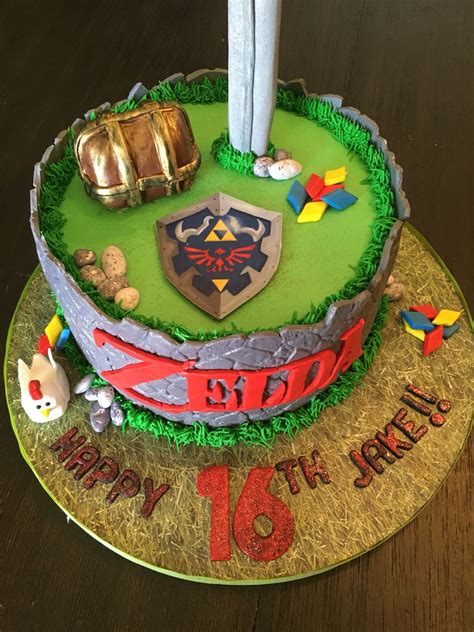 Zelda Cake Zelda Cake Zelda Birthday Nintendo Cake