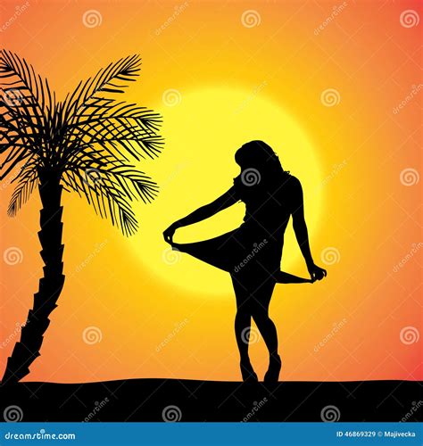 Vector Silhouette Of A Woman Stock Vector Illustration Of White