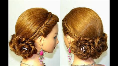 Prom Bridal Hairstyles For Long Hair Braided Updo Youtube