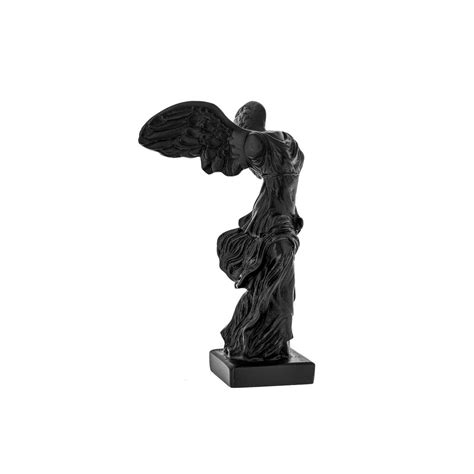 nike winged goddess of samothrace or victory goddess ancient greek statue 19 cm black color