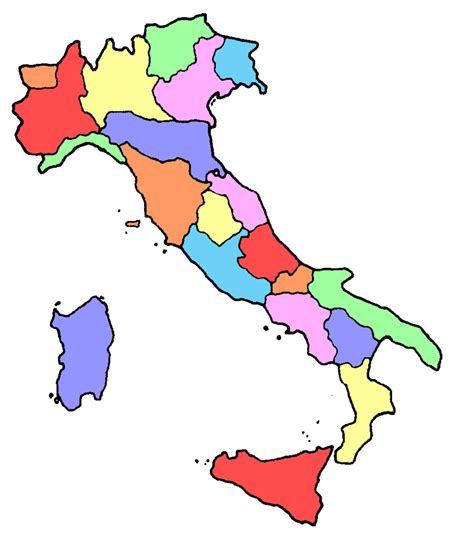 Free italy powerpoint map free powerpoint templates. Cartina Politica Italia Per Bambini | Tomveelers