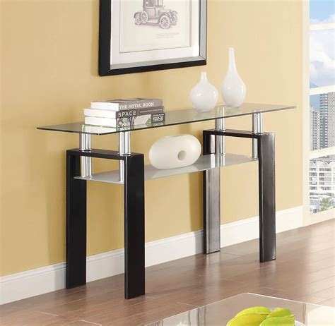 Living Room Glass Top Occasional Tables Tempered Glass Sofa Table