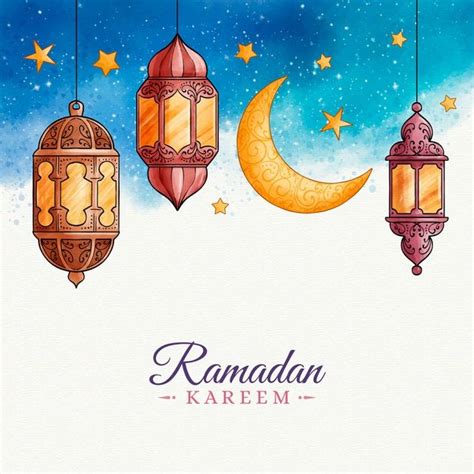 Watercolor Design Ramadan Celebration Ramadan Celebration Ramadan