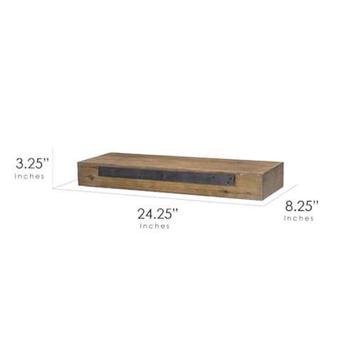 Small Walnut Brown Rustic Wood Floating Wall Shelf Michaels