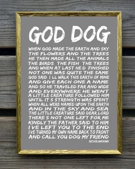 And it's all penned in this seriously brilliant book of poetry, i could chew on this: Printable Dog Print God Dog Poem Typography Art Print | Etsy