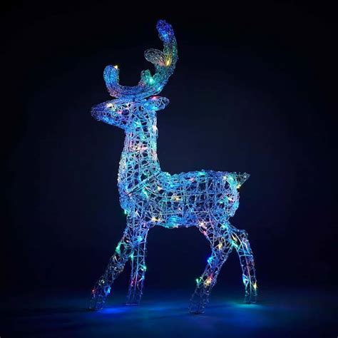 Acrylic Deer Multicolour Outdoor Christmas Light Homebase