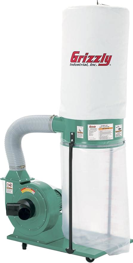 Grizzly G1029z2 2 Hp Dust Collector With 25 Micron Bag And New