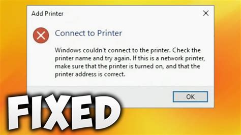 How To Fix Windows Couldn T Connect To The Printer Check The Printer Name And Try Again Error