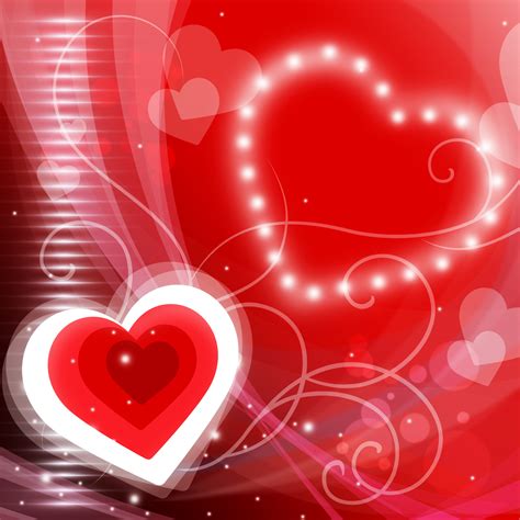 Free Photo Glow Heart Shows Valentines Day And Backdrop Abstract Illuminated Valentine