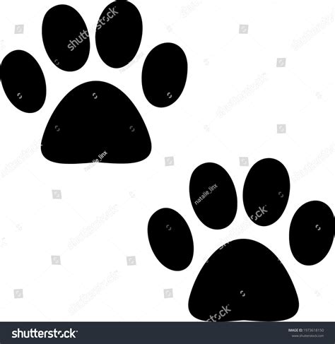 Cat Footprint Cats Paw Vector Image Stock Vector Royalty Free