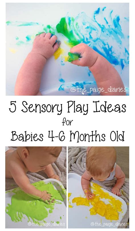 Five Sensory Experiences For Babies 4 6 Months Old The Paige Diaries