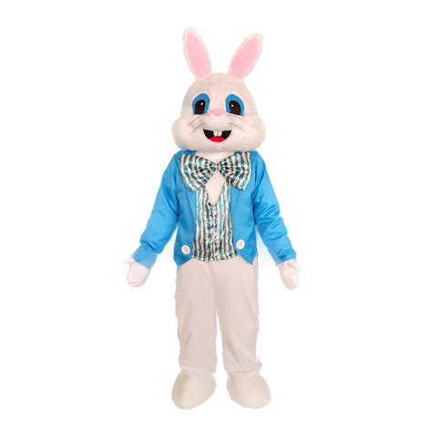 Easter Bunny Deluxe Rabbit Mascot Suit Plush Dress Up Adult Men Costume