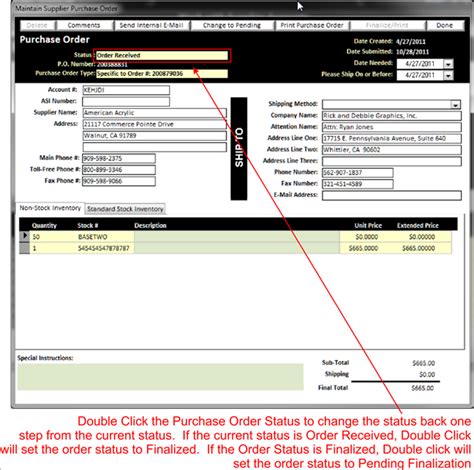 Purchase Order Status Bizwizard Order Manager Users Guide