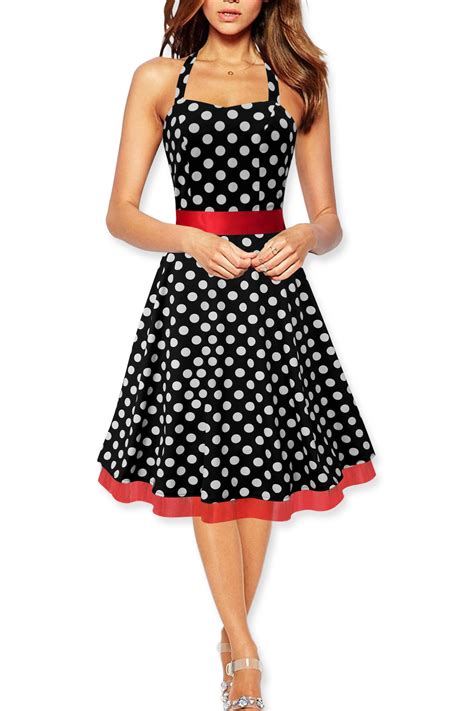Rhya Vintage Polka Dot Rockabilly 1950s Swing Pin Up Prom Dress Ebay