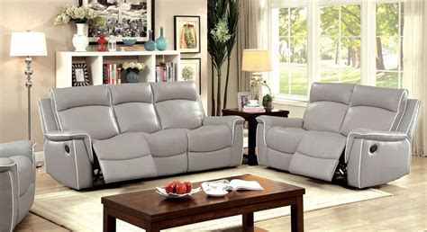 Salome Light Gray Recliner Living Room Set From Furniture