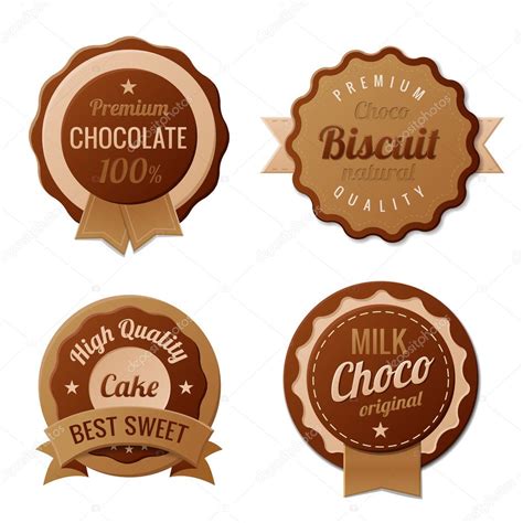 Chocolate Vintage Labels Such A Logo Template Collection Choco Luxury Retro Design Extra High